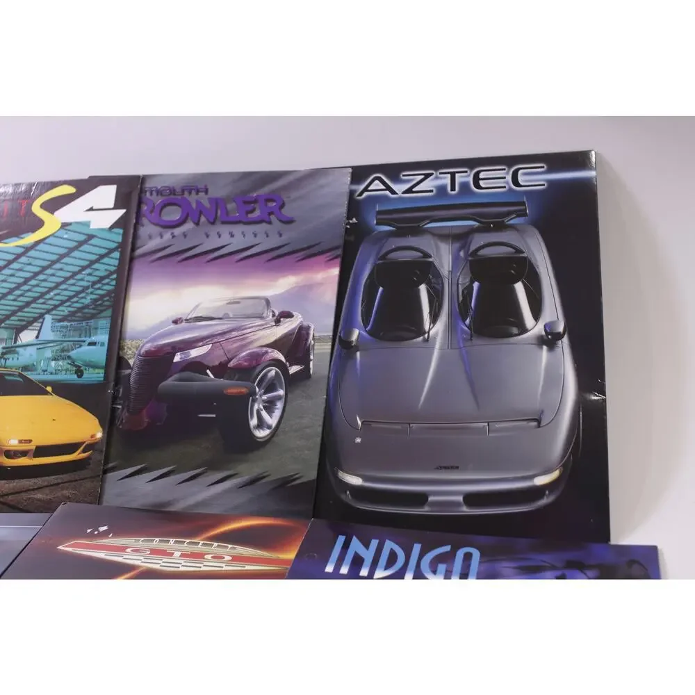 Unused 90s Sports Car, Portfolio, Lot, Paper Folder, Set of 6, Automotive, Offi